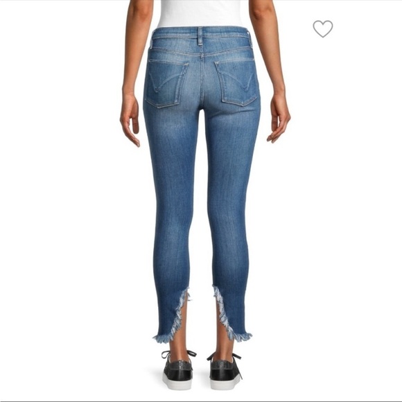Hudson Denim Jeans Nico Super Skinny Frayed Raw Hem Size 27 x 28 - Picture 13 of 14